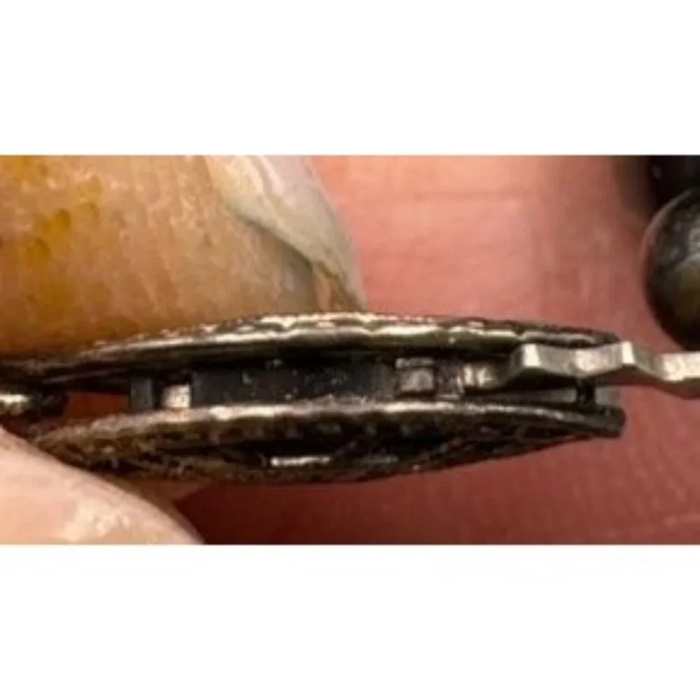Antique Bell Shaped Bead Black Glass 18